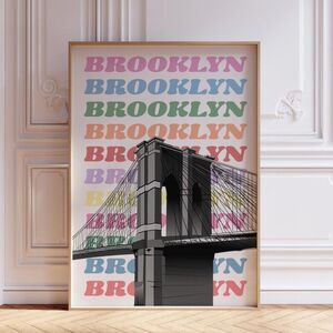Retro Brooklyn New York Print Poster
